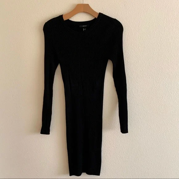 black sweater dress forever 21 One-Shoulder Mini Sweater Dress main image 1